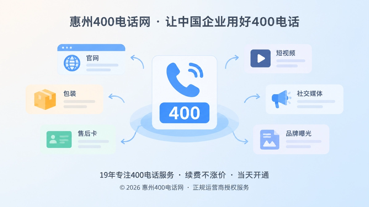 惠州400电话选号传播链路抽象插画